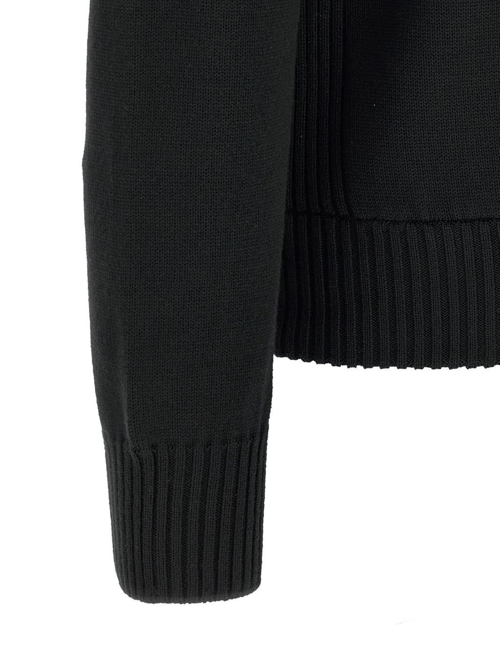 Moncler Schwarzer Cardigan aus Polyester