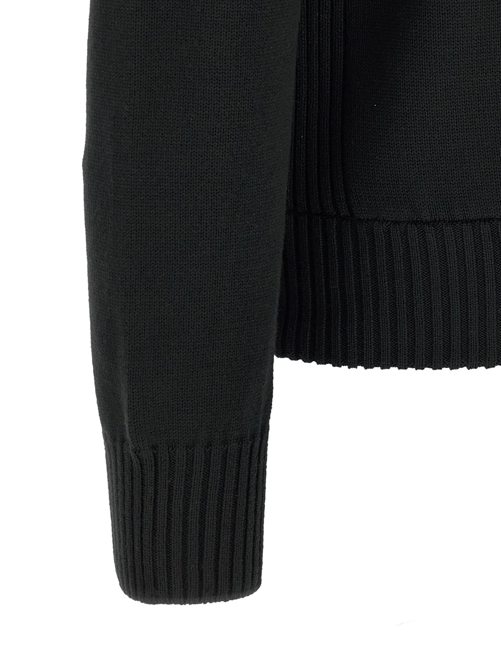 Moncler Schwarzer Cardigan aus Polyester