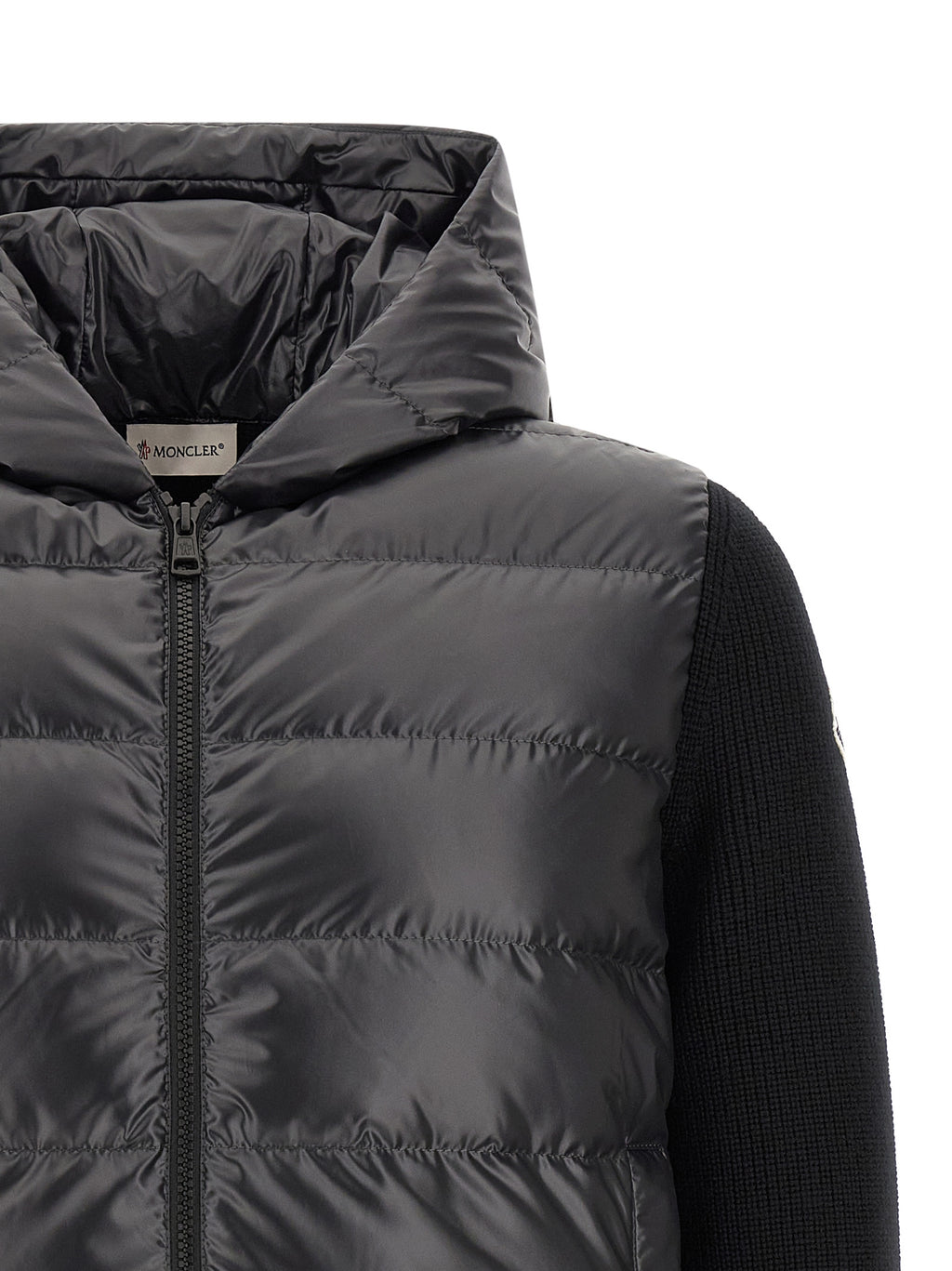 Moncler Schwarzer Cardigan aus Polyester