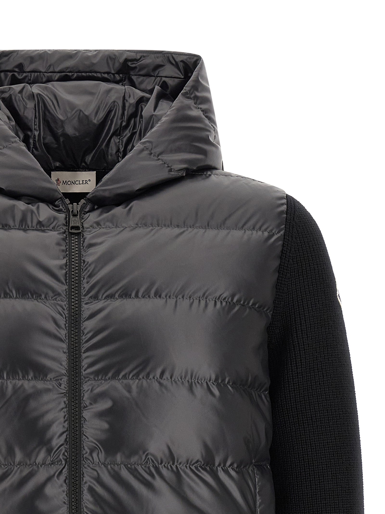 Moncler Schwarzer Cardigan aus Polyester