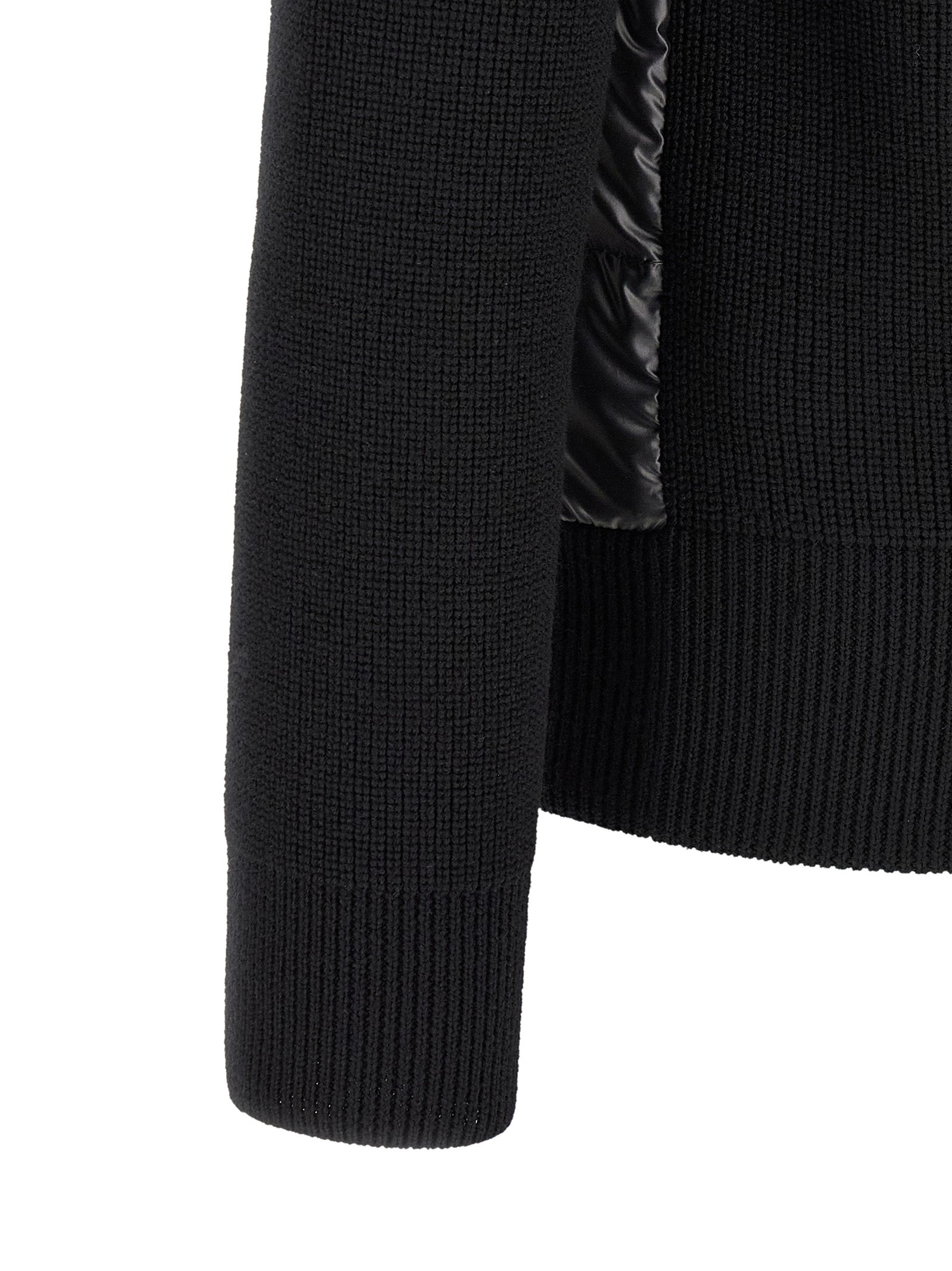 Moncler Schwarzer Cardigan aus Polyester