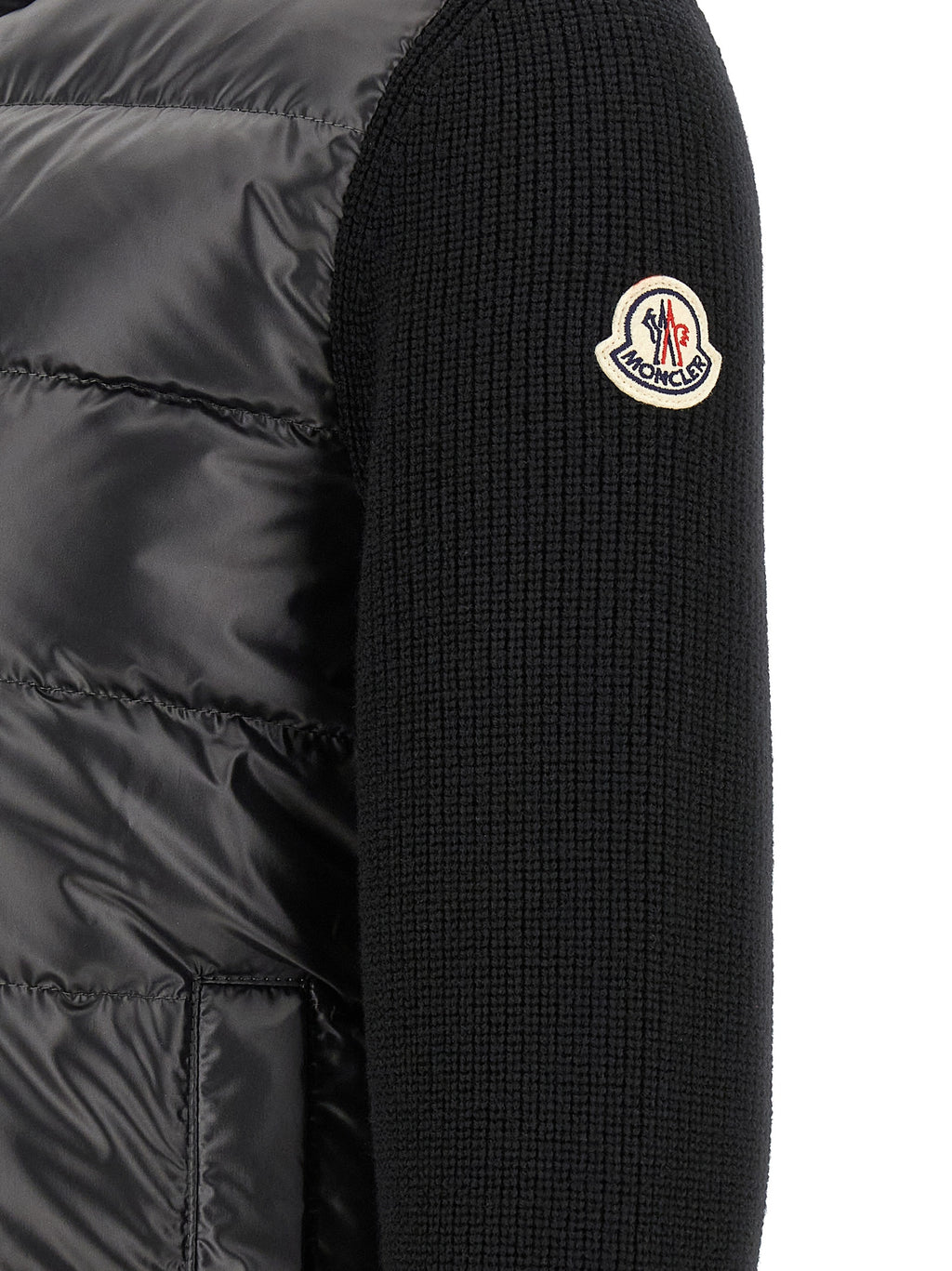 Moncler Schwarzer Cardigan aus Polyester