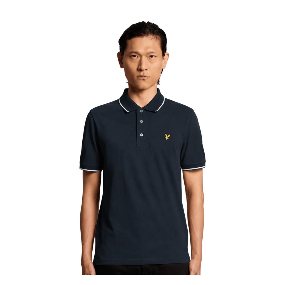Lyle & Scott Blaues Baumwoll-Polohemd