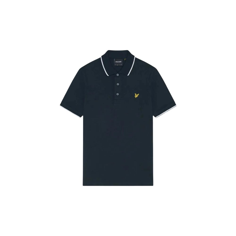 Lyle & Scott Blaues Baumwoll-Polohemd