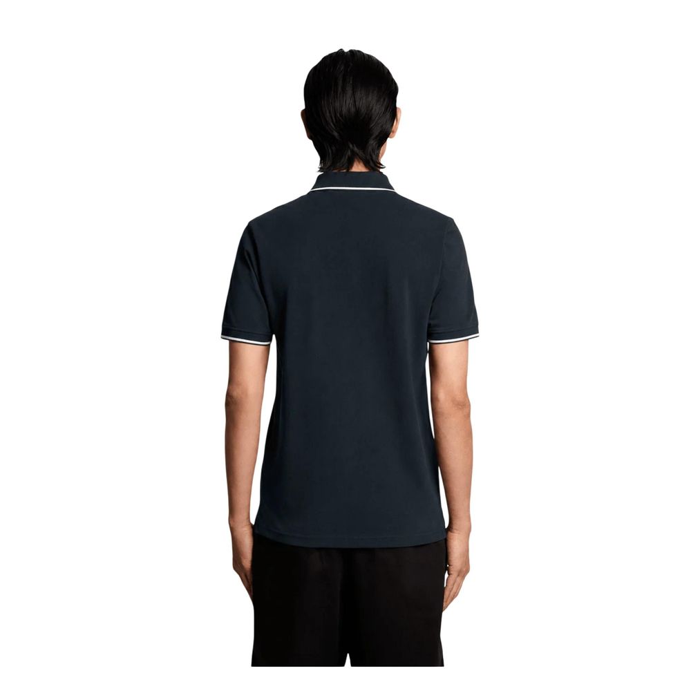 Lyle & Scott Blaues Baumwoll-Polohemd