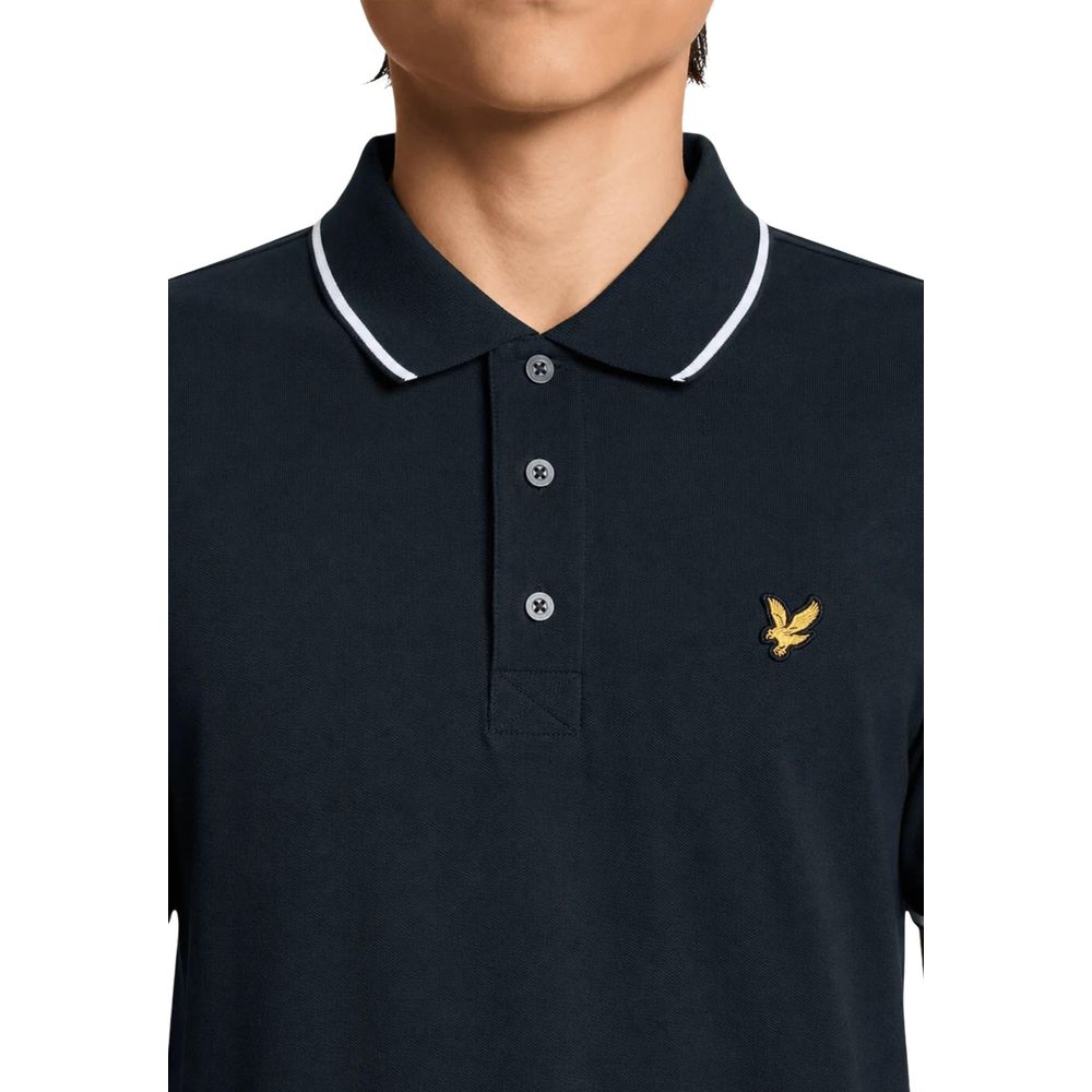 Lyle & Scott Blaues Baumwoll-Polohemd