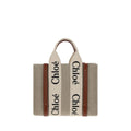 Chloé Braune Leinen Handtasche