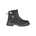 U.S. POLO ASSN. Schwarze Ankle Boots aus Polyester