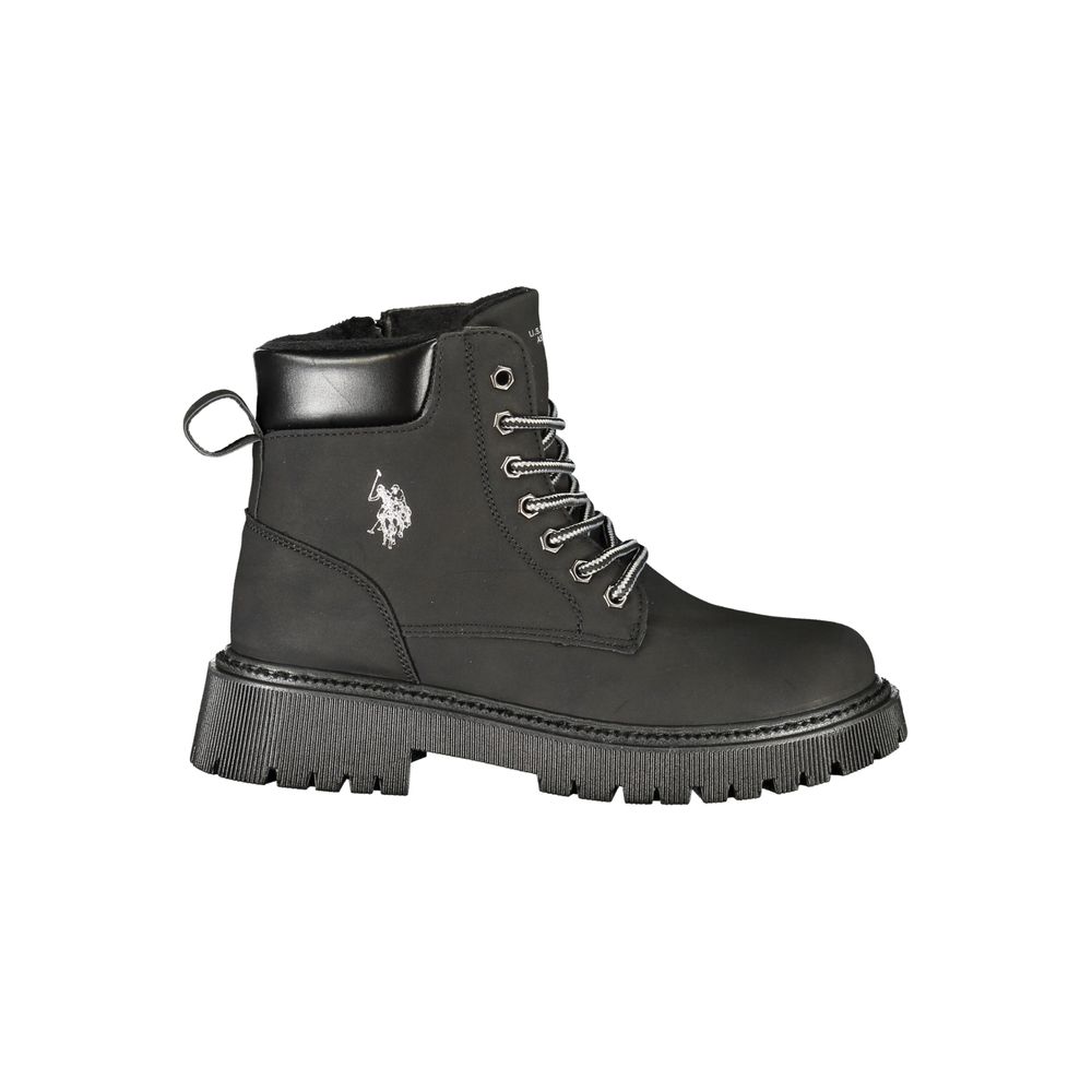 U.S. POLO ASSN. Schwarze Ankle Boots aus Polyester