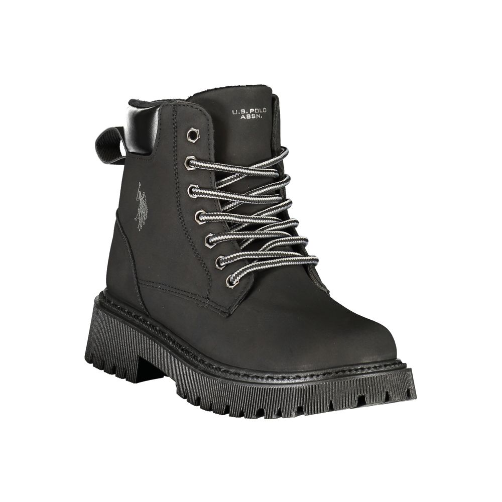 U.S. POLO ASSN. Schwarze Ankle Boots aus Polyester