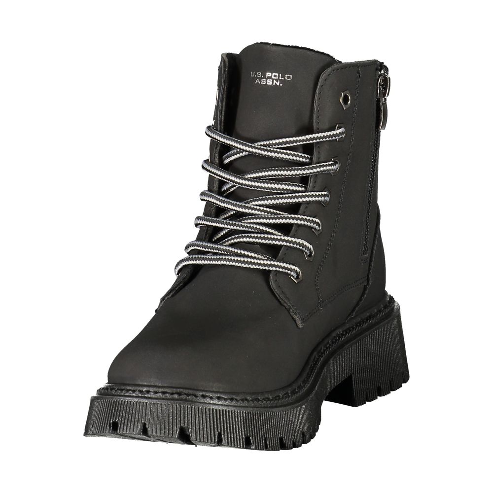 U.S. POLO ASSN. Schwarze Ankle Boots aus Polyester