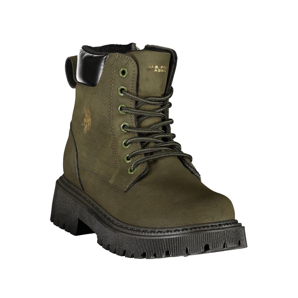 U.S. POLO ASSN. Grüne Ankle Boots aus Polyester