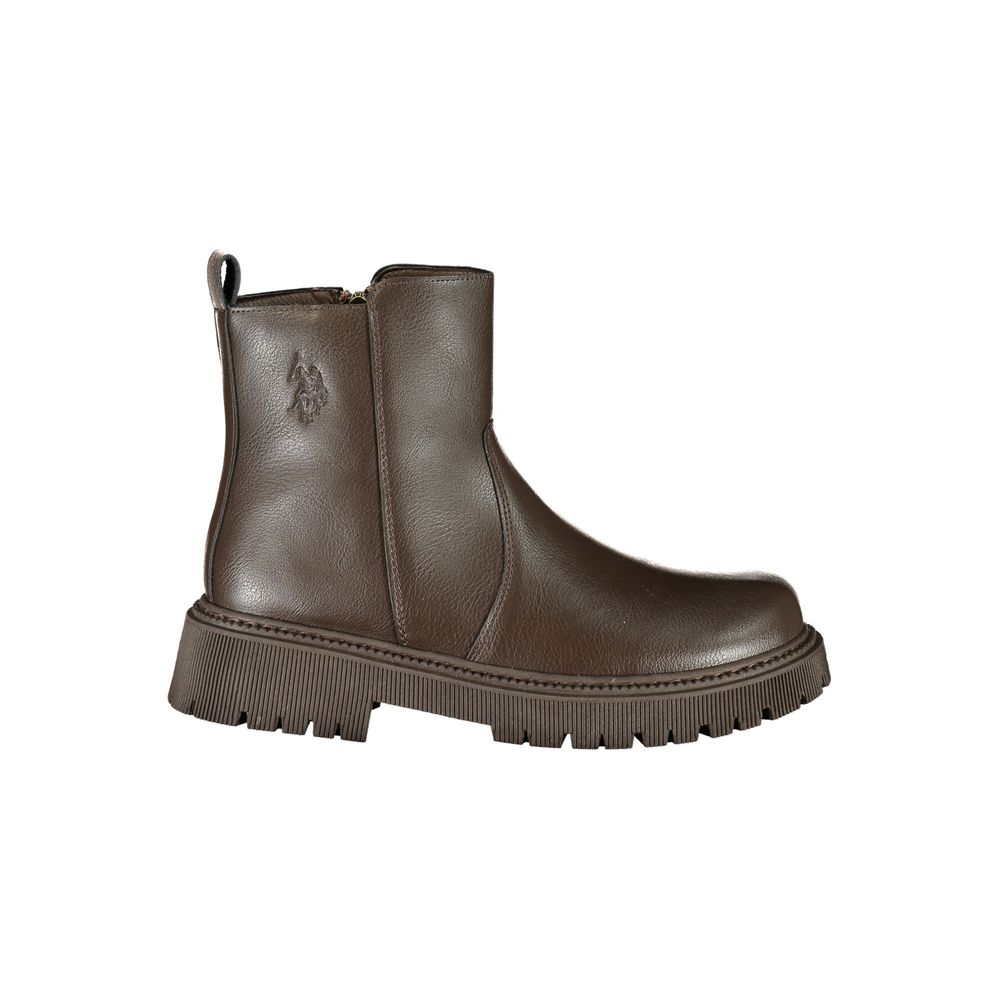 U.S. POLO ASSN. Braune Ankle Boots aus Polyethylen