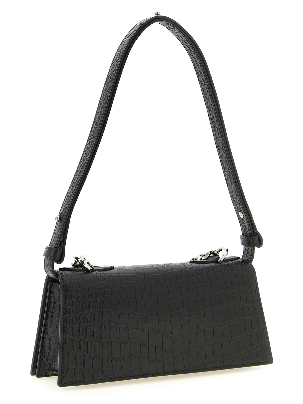 Alexander McQueen Schwarze Kalbsleder-Schultertasche