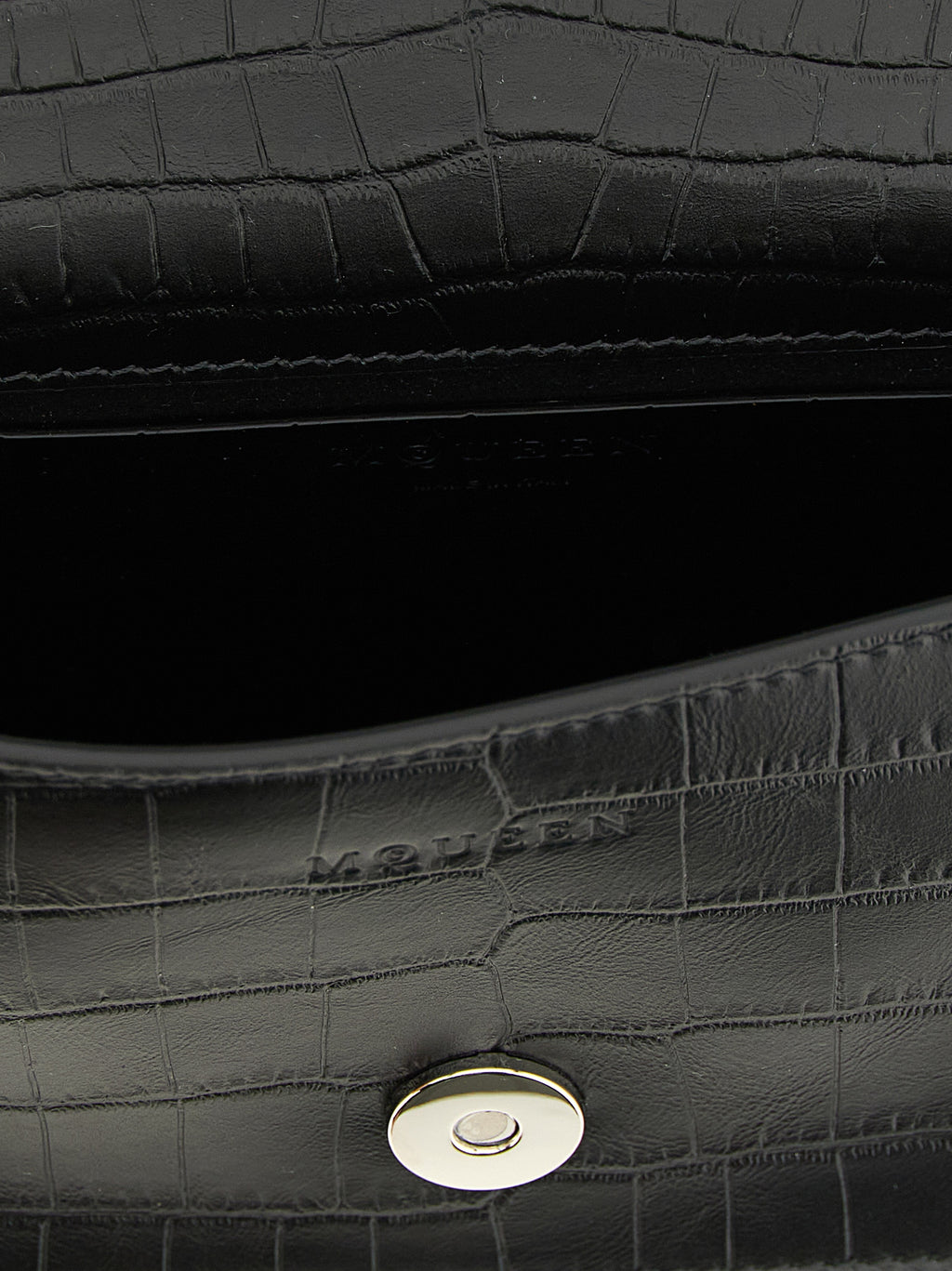 Alexander McQueen Schwarze Kalbsleder-Schultertasche