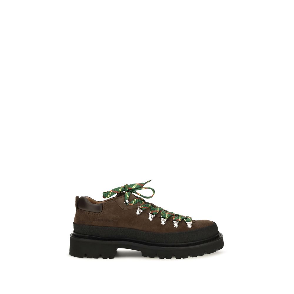 Dsquared² Braune Kalbsleder Bos Taurus Schnürstiefel