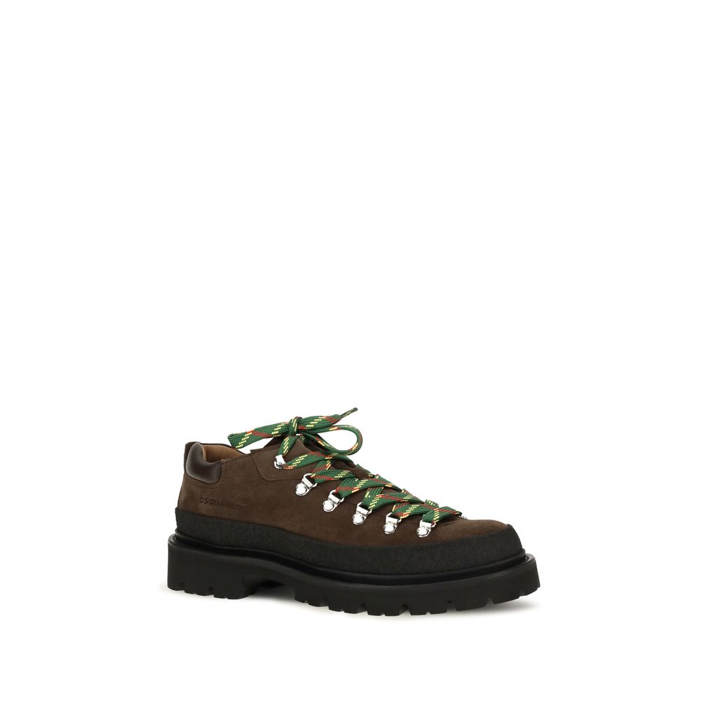 Dsquared² Braune Kalbsleder Bos Taurus Schnürstiefel