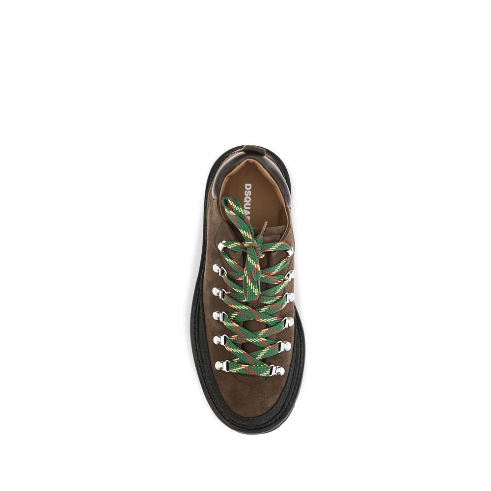 Dsquared² Braune Kalbsleder Bos Taurus Schnürstiefel