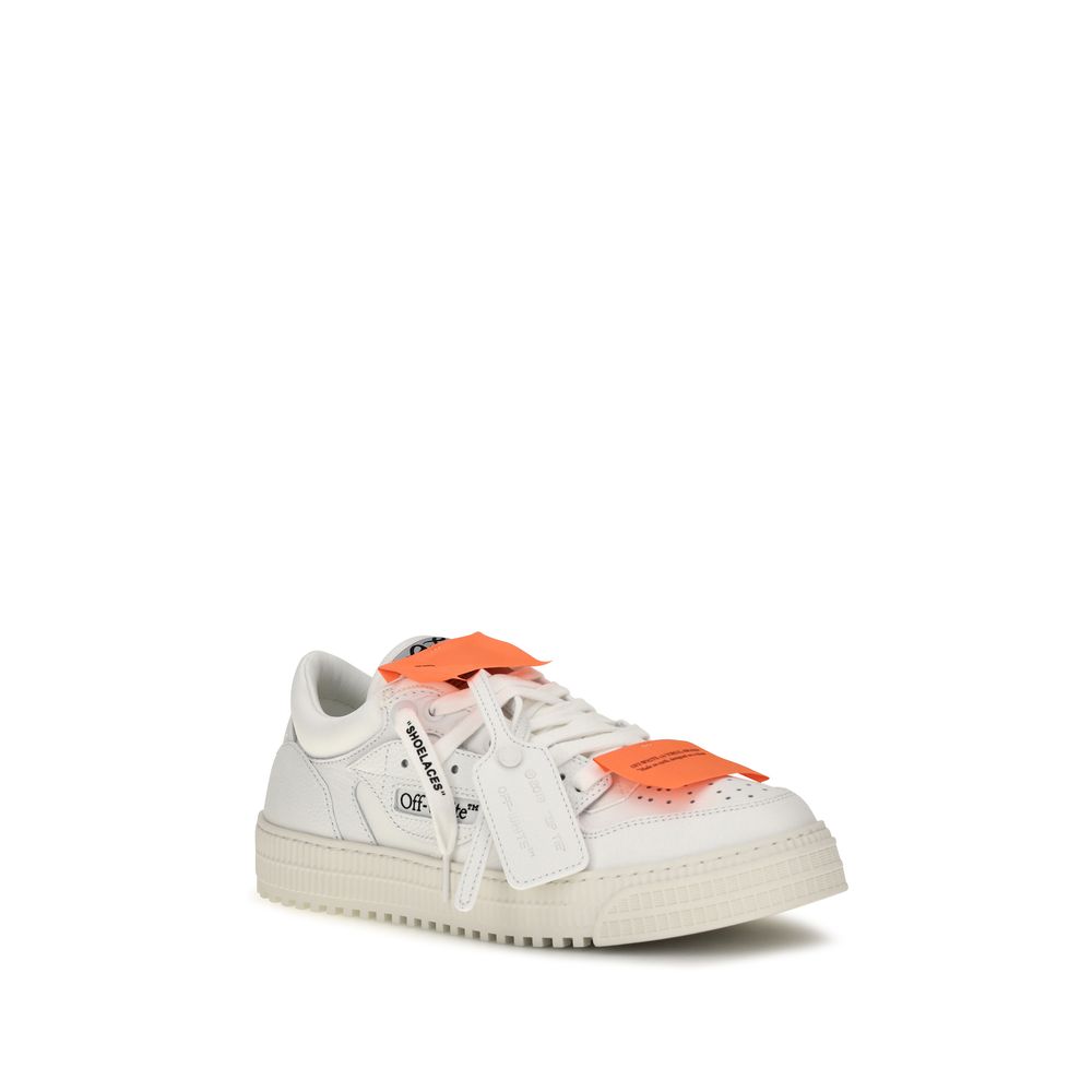Off-White Weiße Low-Top-Sneaker aus Kalbsleder Bos Taurus
