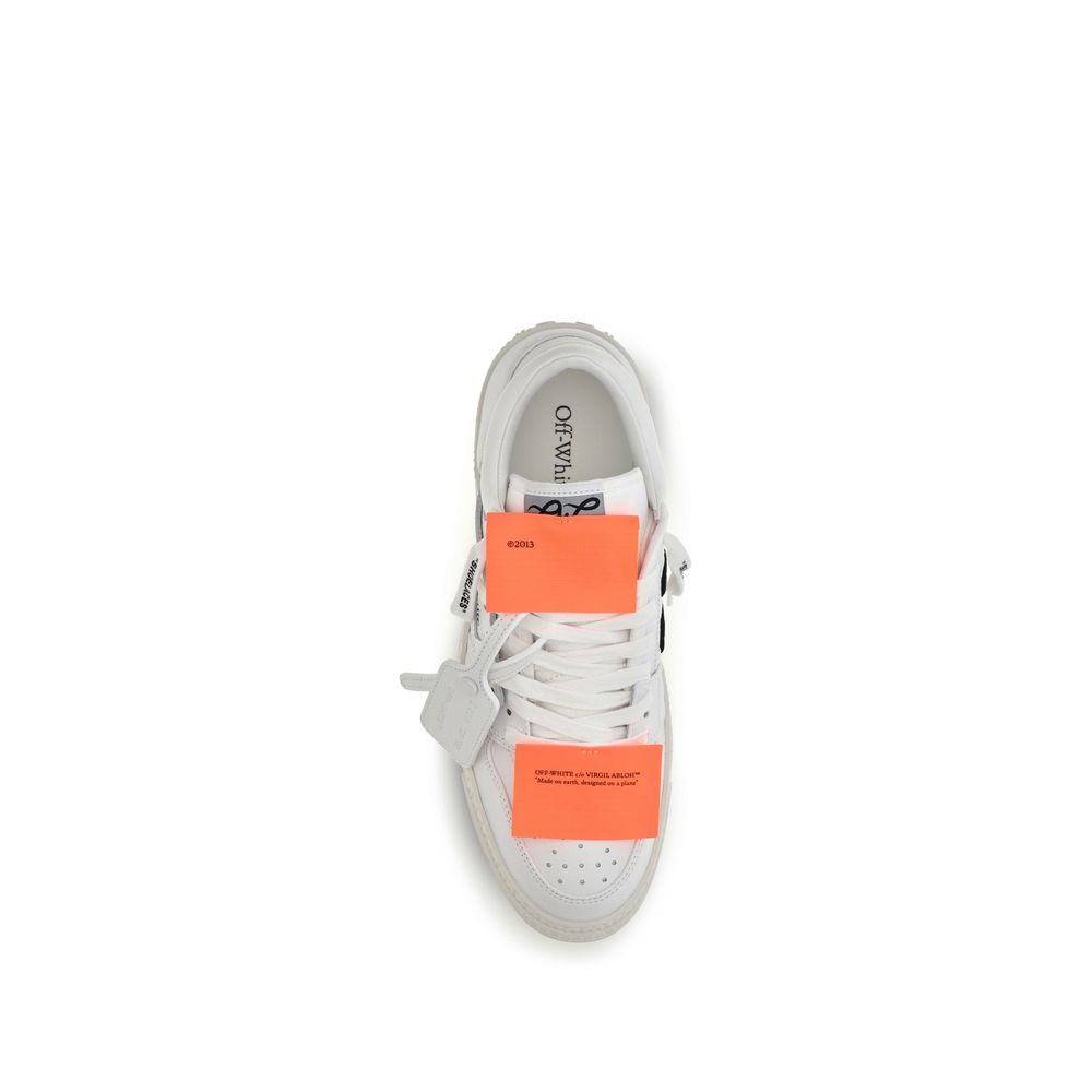 Off-White Weiße Low-Top-Sneaker aus Kalbsleder Bos Taurus