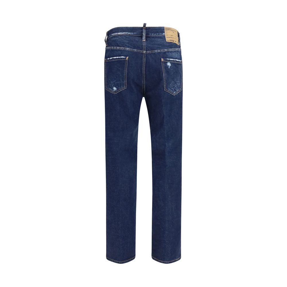 Dsquared² Blaue Jeans aus Baumwolle im geraden Schnitt