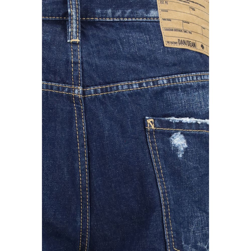 Dsquared² Blaue Jeans aus Baumwolle im geraden Schnitt