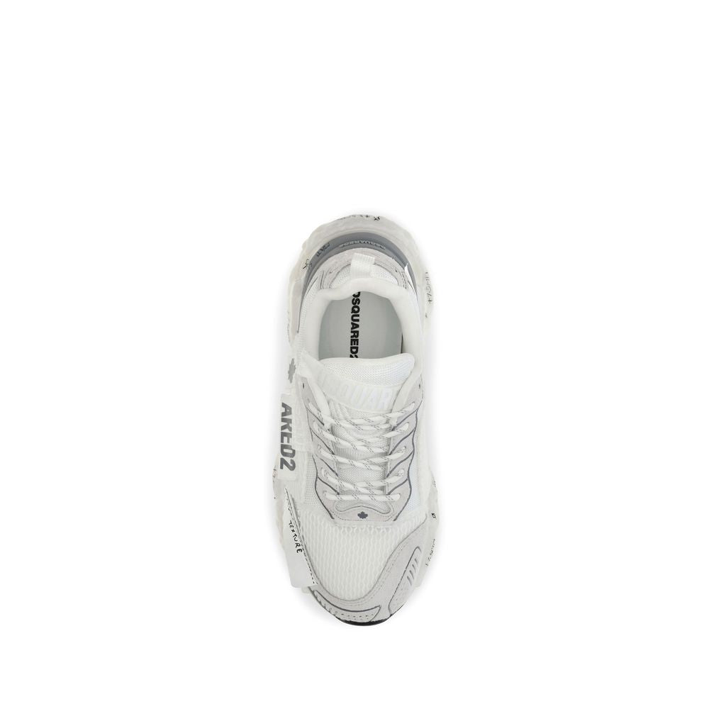 Dsquared² Weiße Sneaker aus Polyester im Athletic-Stil