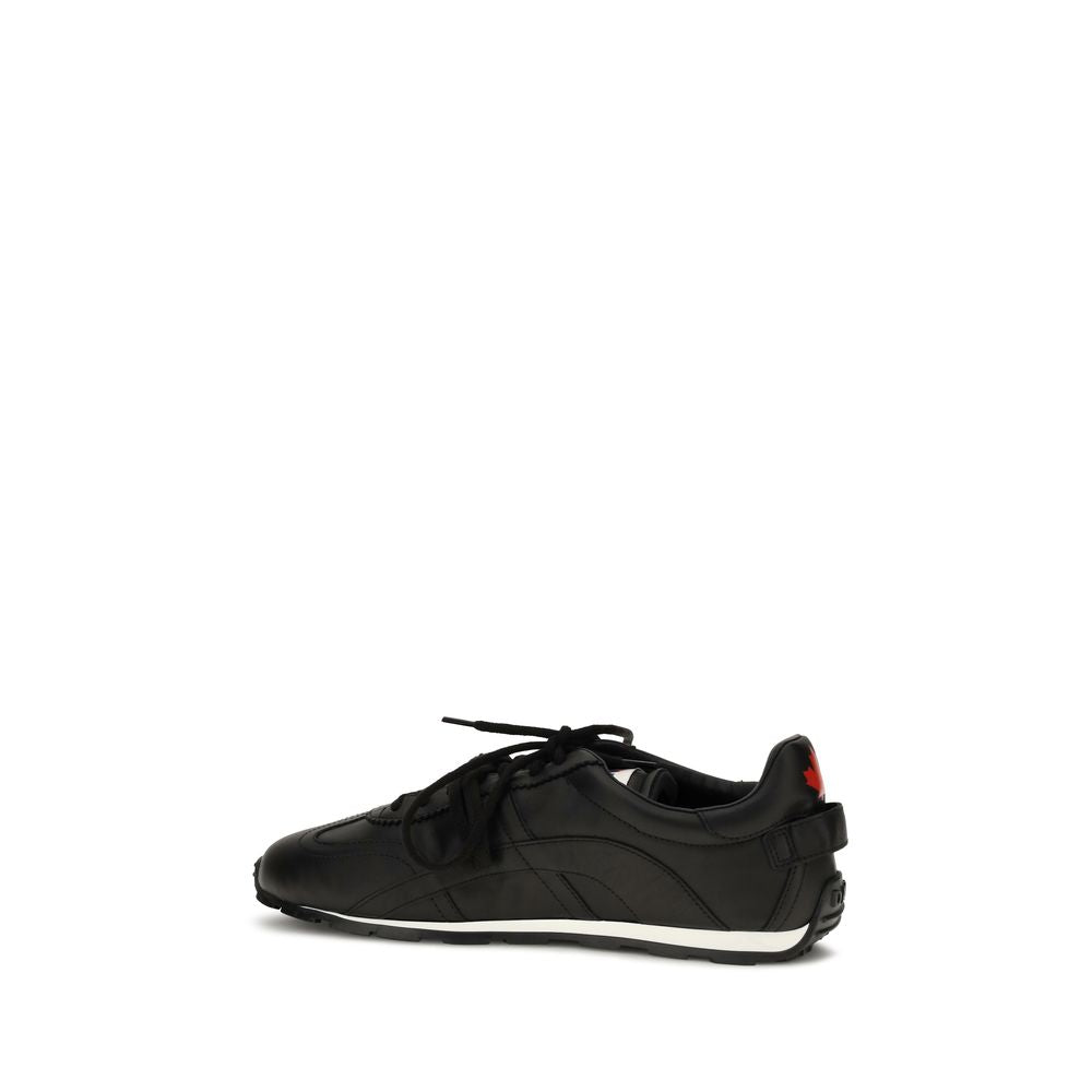 Dsquared² Schwarze Bos Taurus Kalbsleder Sneaker