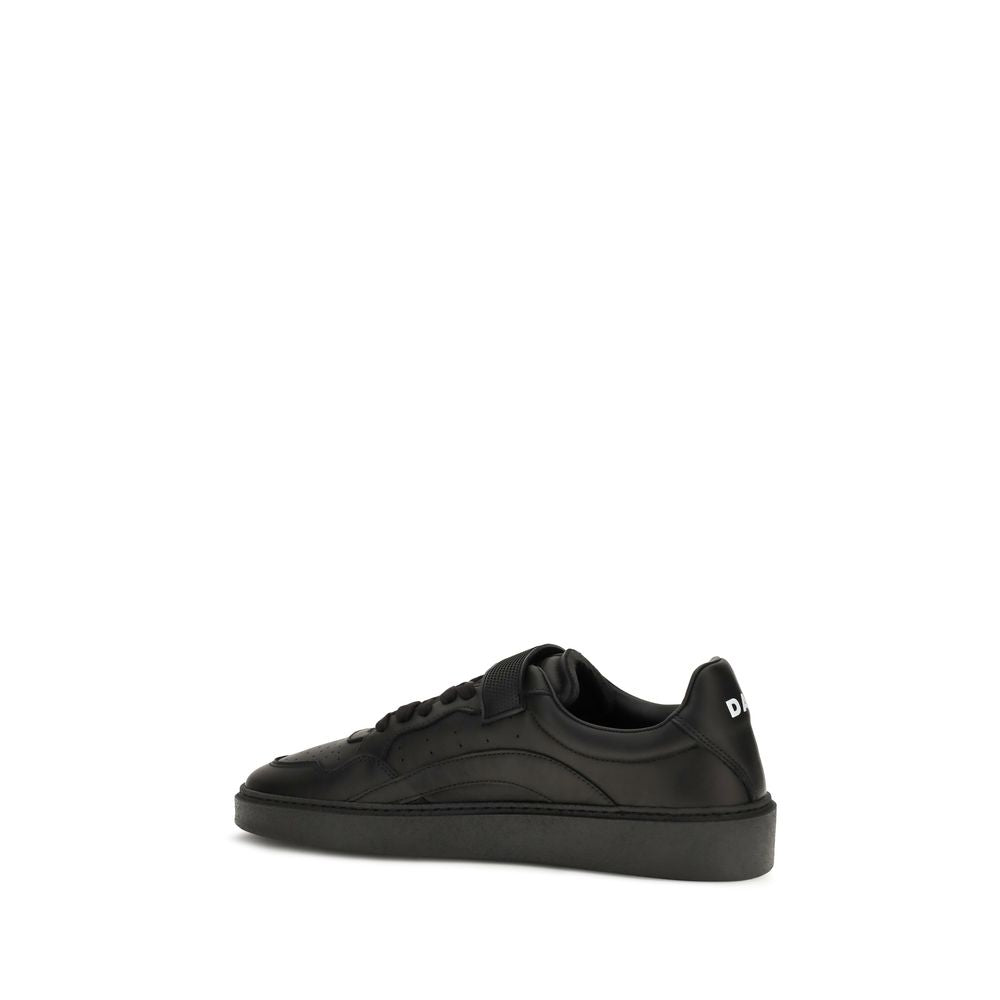 Dsquared² Schwarze Bos Taurus Kalbsleder Sneaker