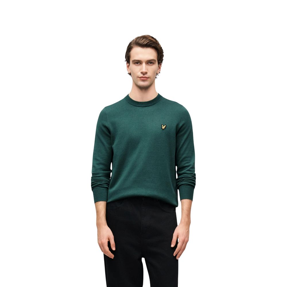 Lyle & Scott Grüner Baumwollpullover