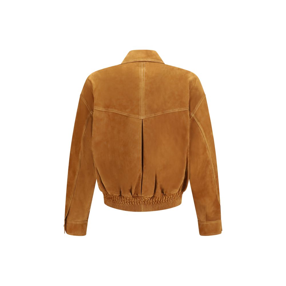Versace Braune Lammlederjacke Ovis Aries Aries