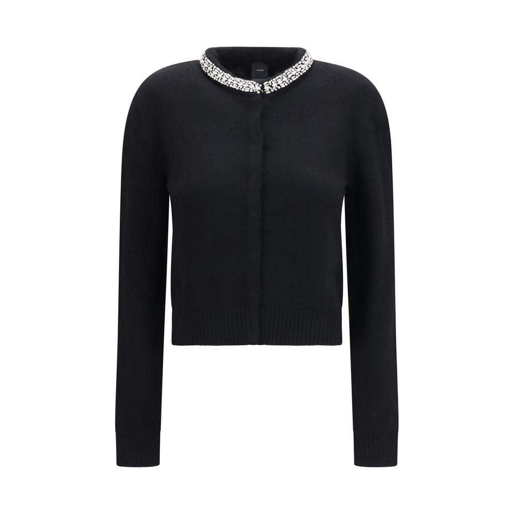 PINKO Strickjacke aus schwarzer Wolle Oves Aries
