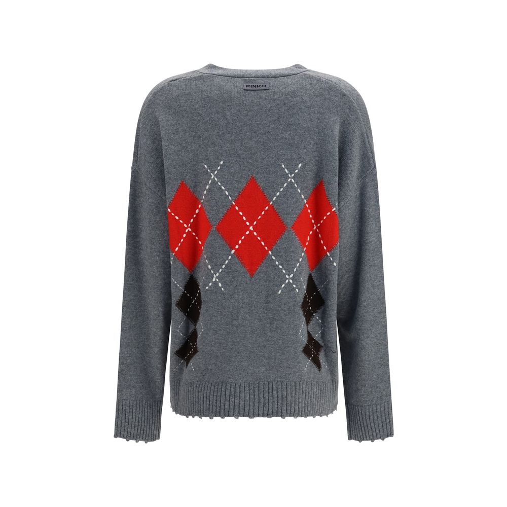 PINKO Grauer Woll Cardigan Ovis Aries