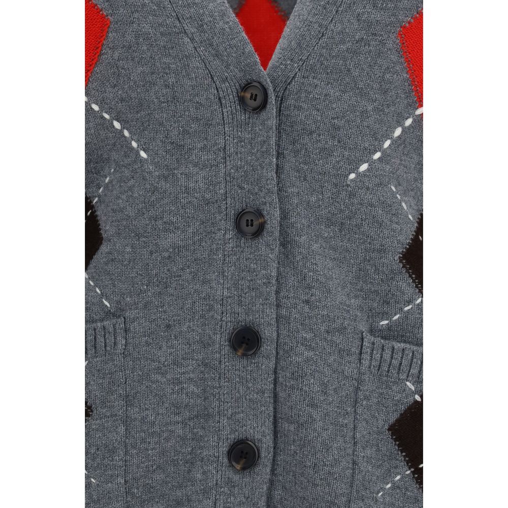 PINKO Grauer Woll Cardigan Ovis Aries