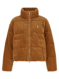 Polo Ralph Lauren Braune Baumwolljacke in voller Länge