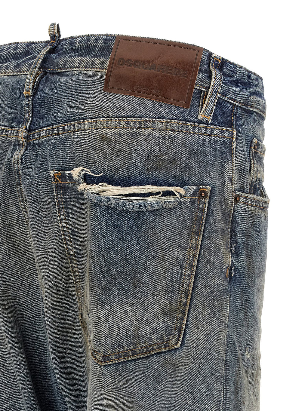 Dsquared² Blaue Baumwolljeans im Relaxed Fit