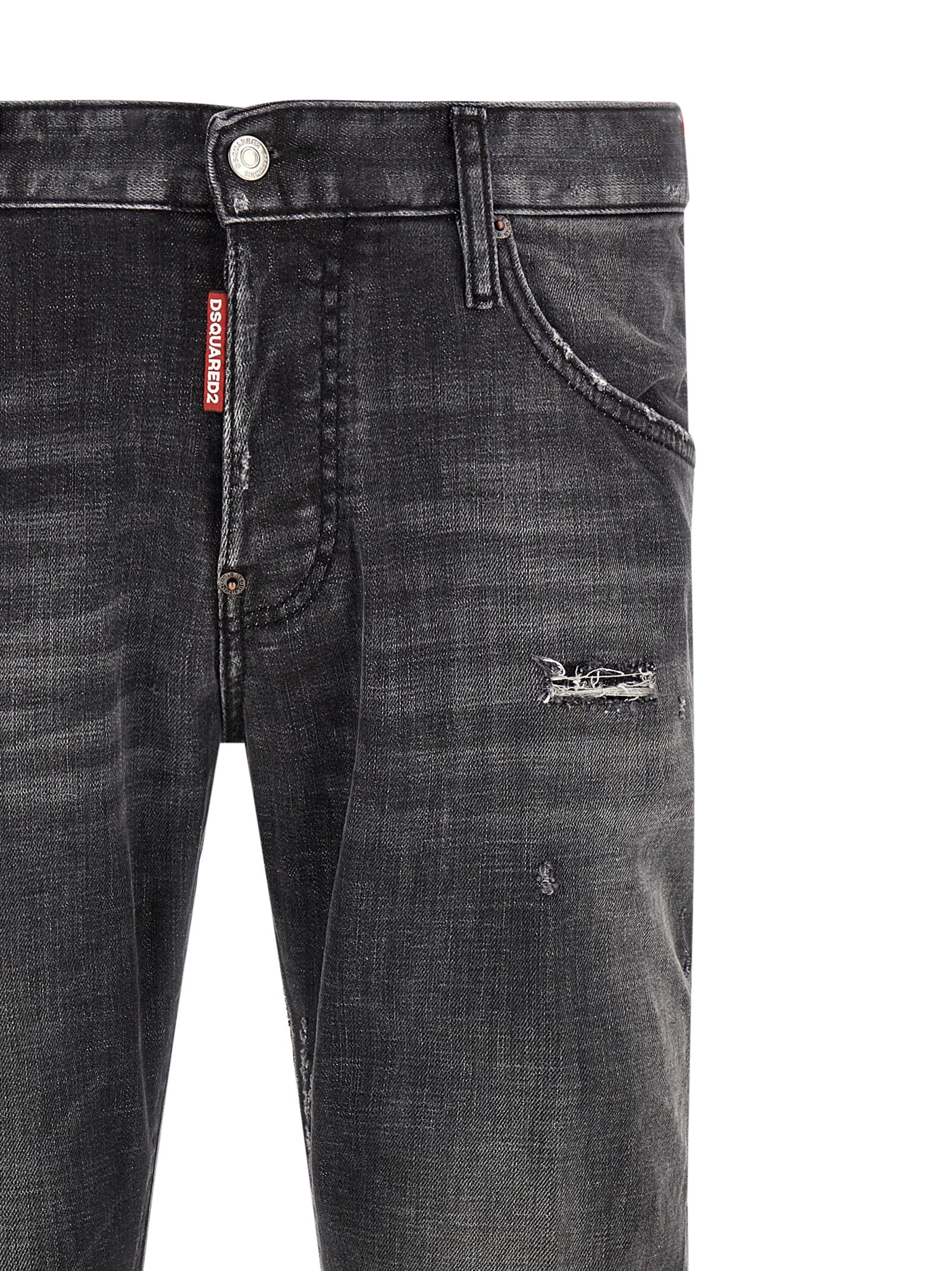 Dsquared² Graue Skinny Jeans aus Baumwolle