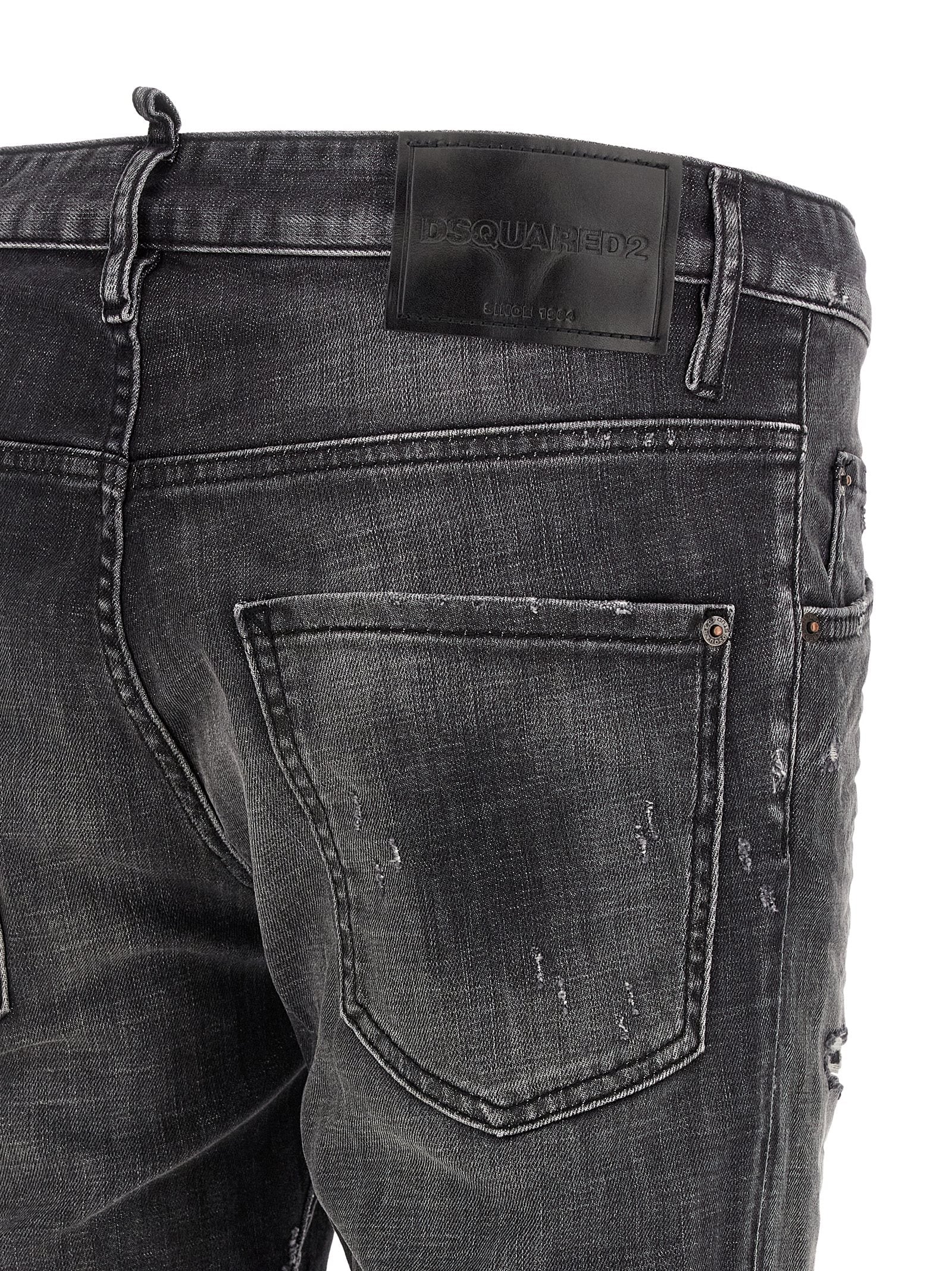 Dsquared² Graue Skinny Jeans aus Baumwolle