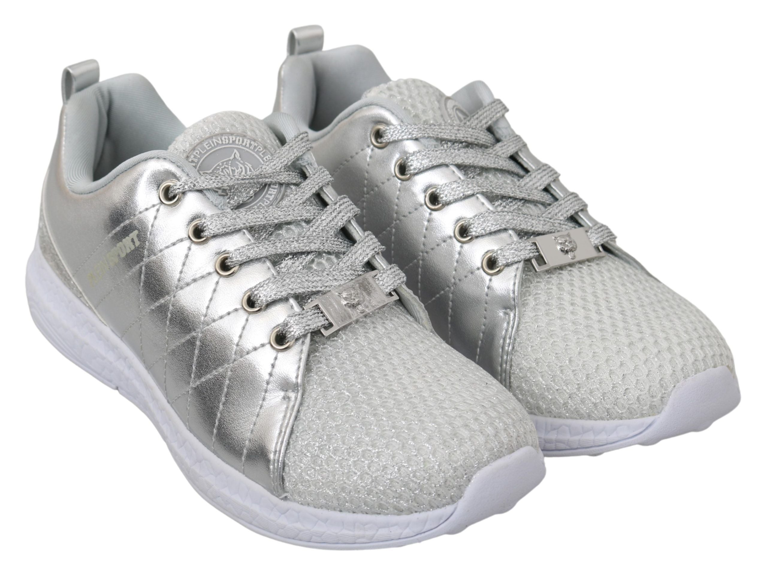 Philipp Plein Gisella Silber Polyester Turnschuhe Schuhe