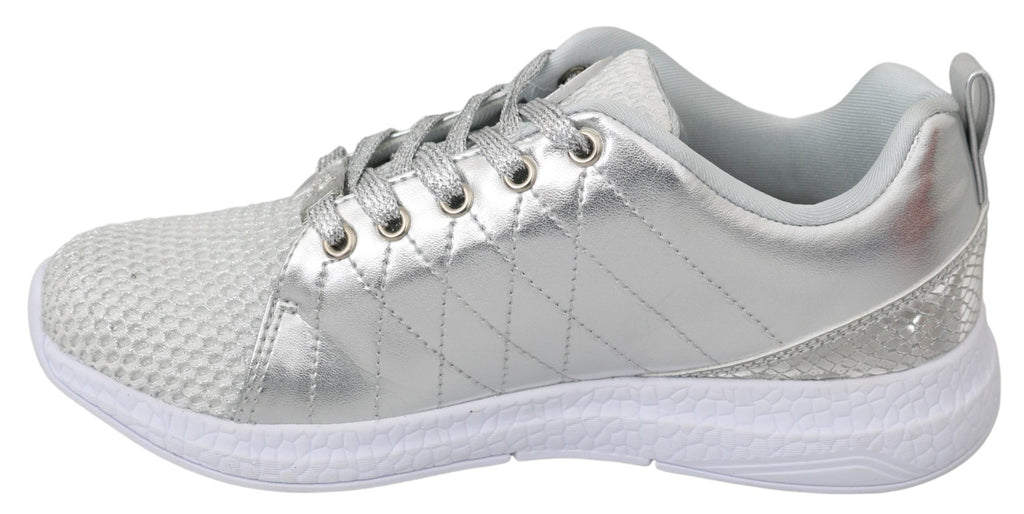 Philipp Plein Gisella Silber Polyester Turnschuhe Schuhe