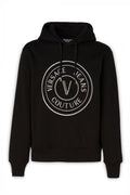 Versace Jeans Schickes schwarzes Sweatshirt mit Kapuze
