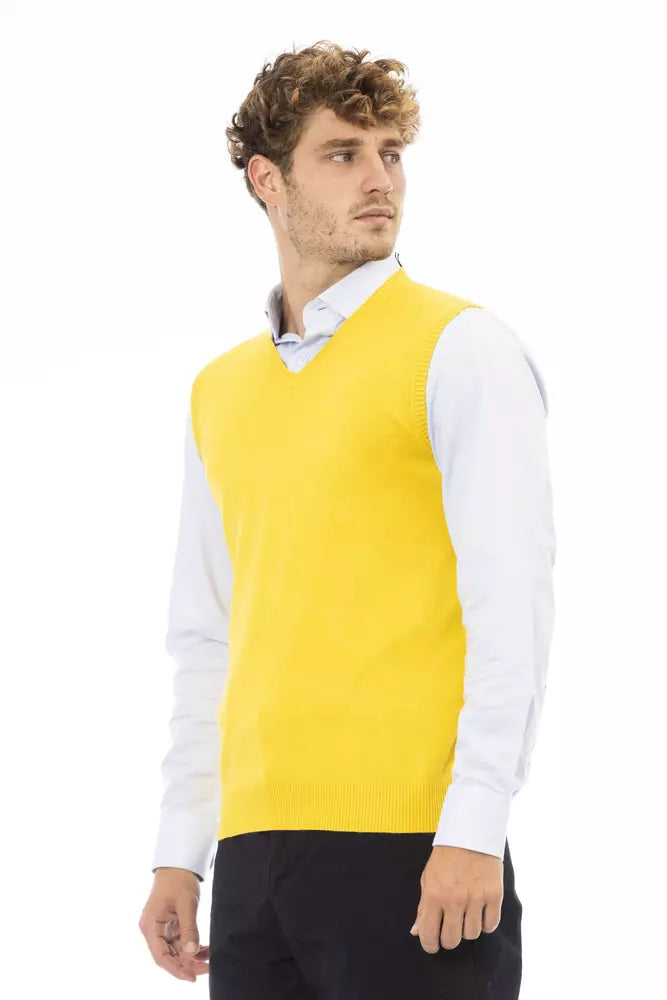 Alpha Studio Gelbe Viskose-Herrenjacke