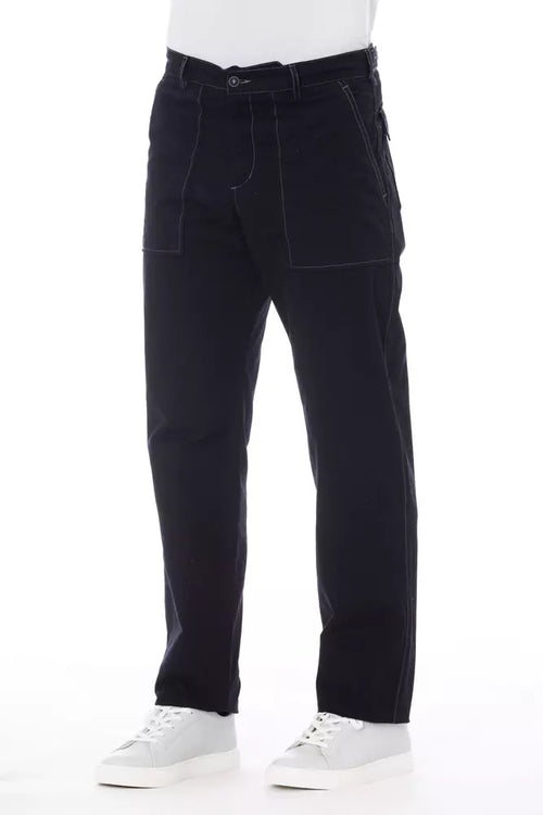 Alpha Studio Blaue Herrenhose aus Baumwolle