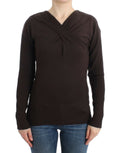 Cavalli Brauner Wollstrickpullover