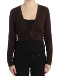 Cavalli Braune Strickjacke aus Wolle