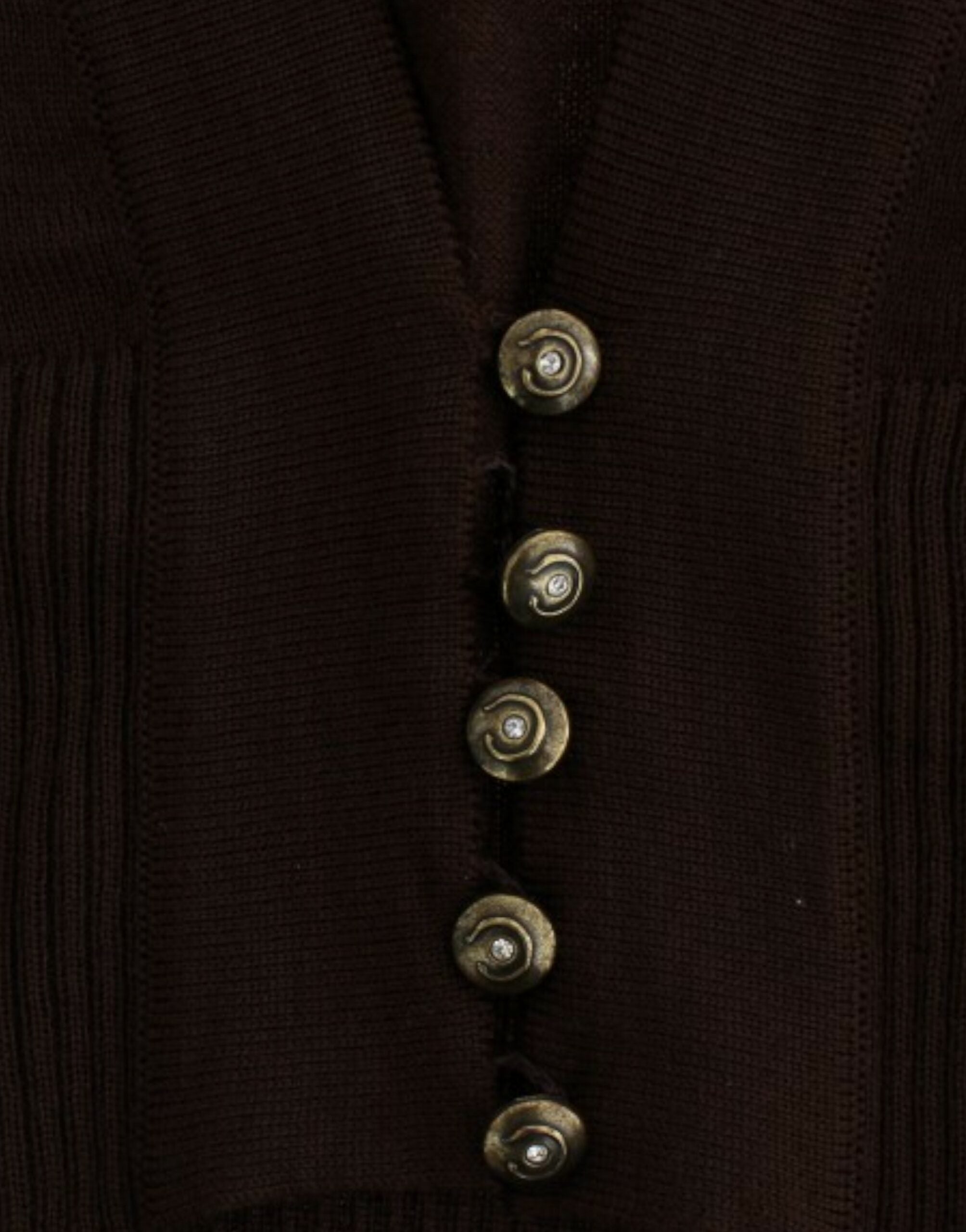 Cavalli Braune Strickjacke aus Wolle