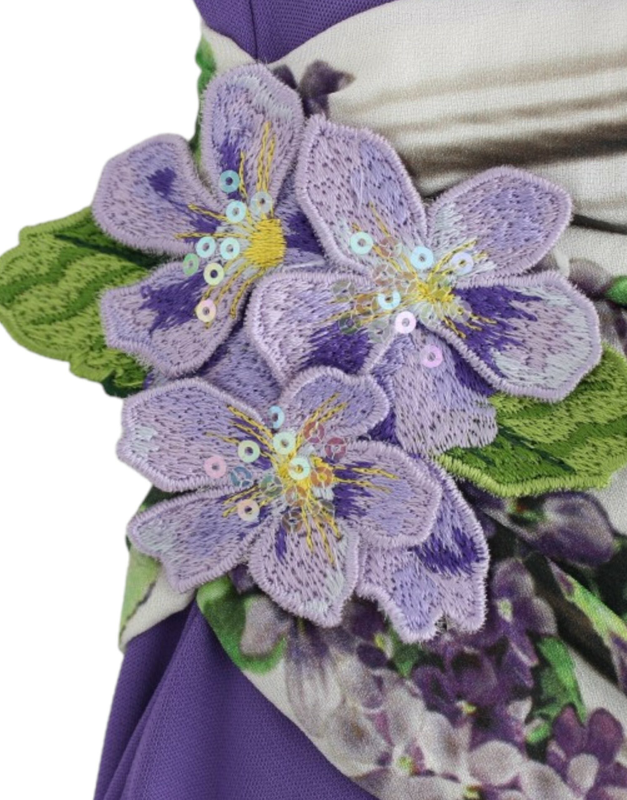 Cavalli Lila langärmeliges Kleid