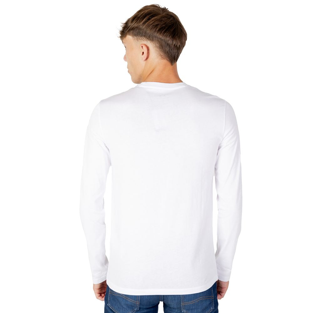 Armani Exchange Weißes Langarm-T-Shirt aus Baumwolle