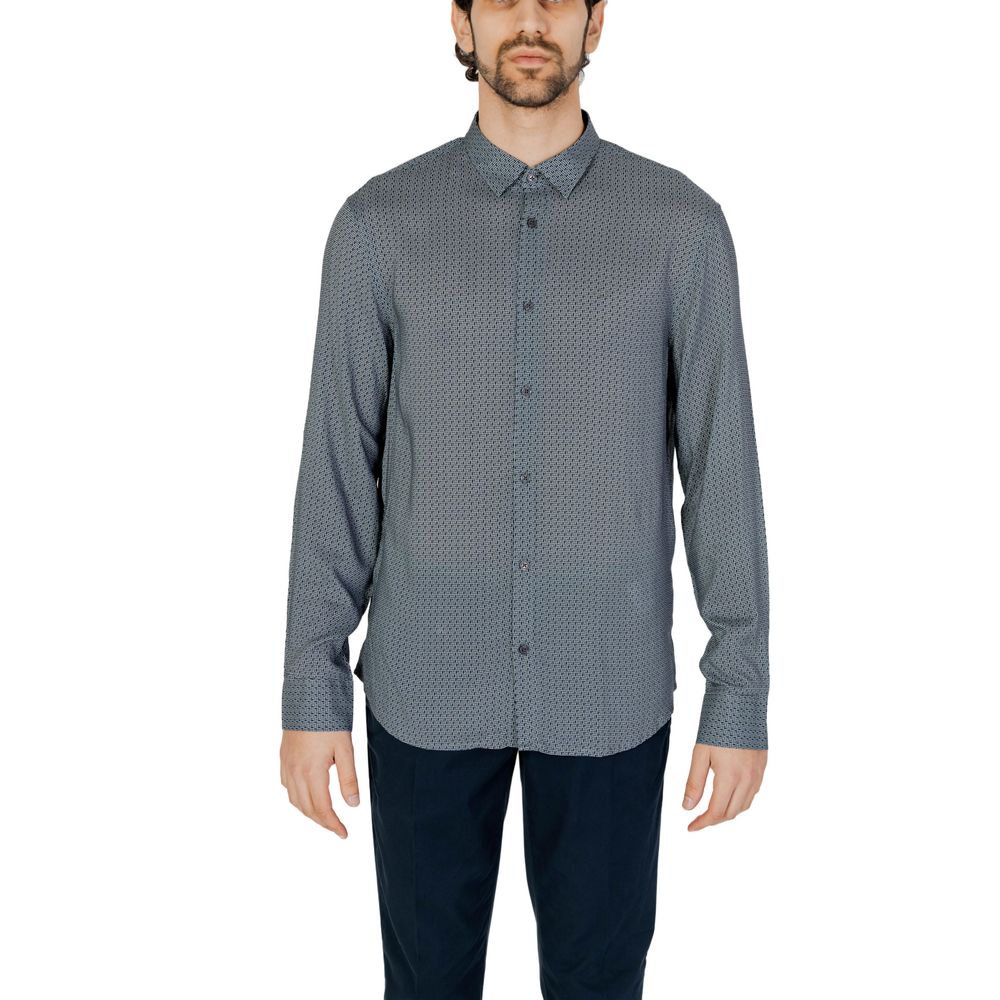 Armani Exchange Graues Hemd mit Viskose-Muster