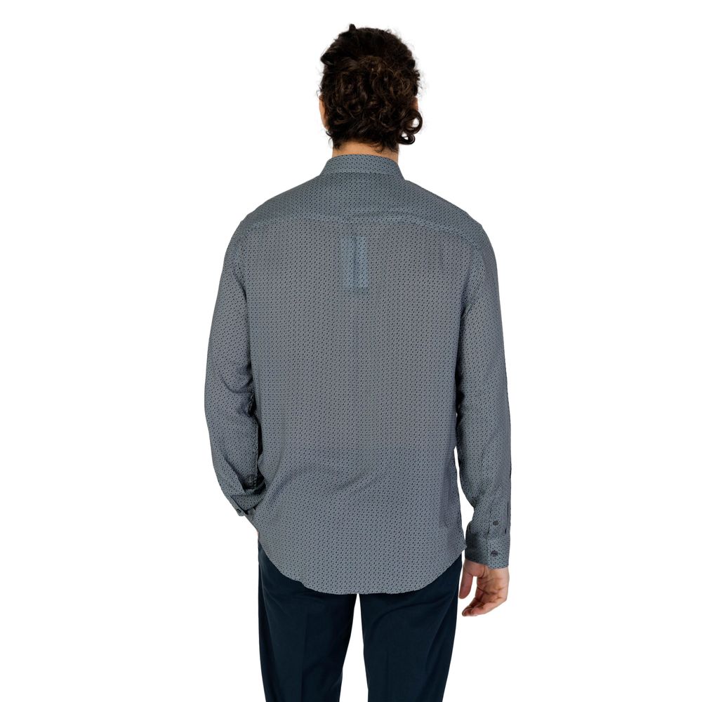 Armani Exchange Graues Hemd mit Viskose-Muster